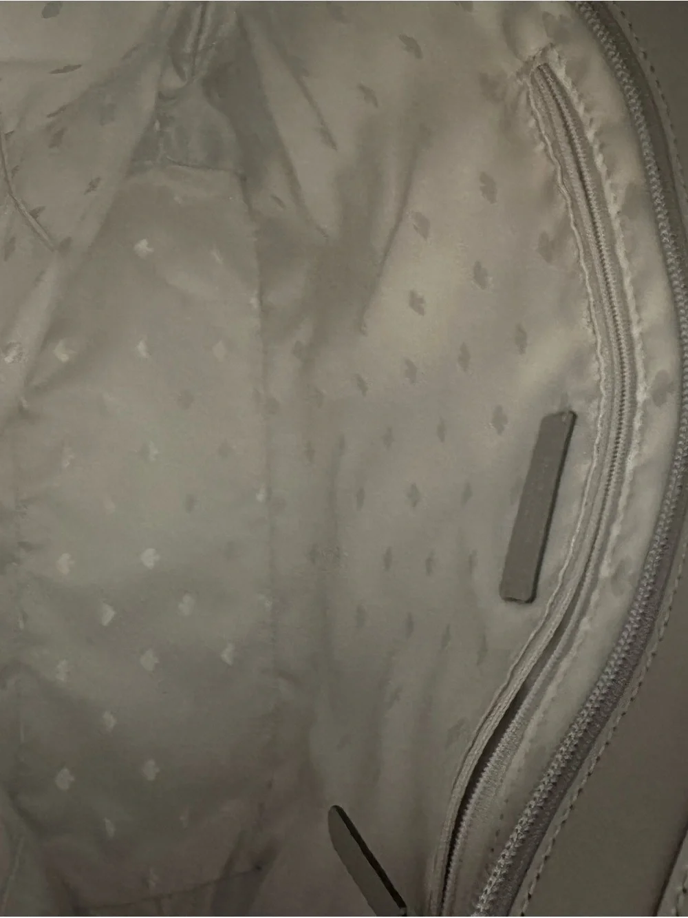 Kate Spade Kerri Medium Tote Bag Grey Leather Shoulder Purse Flower Charm